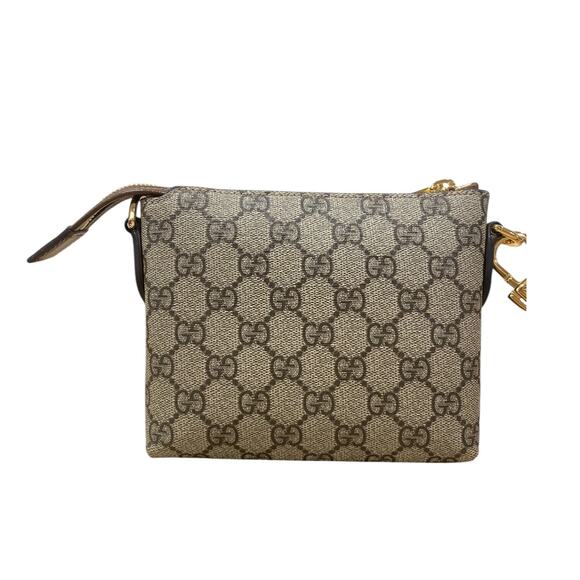NEW Gucci Messenger GG Supreme Monogram Crossbody Clutch Wristlet Bag - Picture 8 of 14